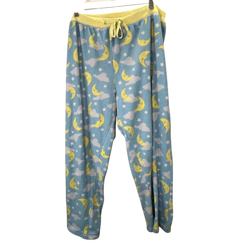 Seven Apparel Celestial Pajama Pants 1XL Women Blue Space Fleece Comfy Lounge
